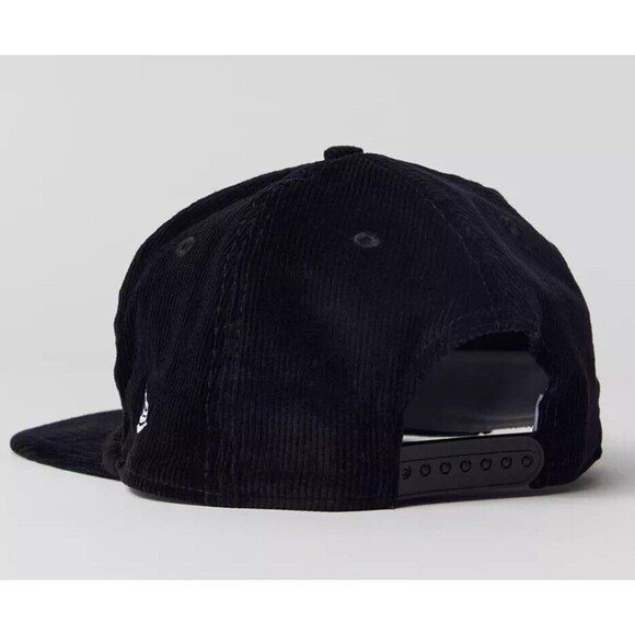 Pittsburgh Steelers Script Snapback Hat New Era Black Corduroy Rope The Golfer - Picture 2 of 4